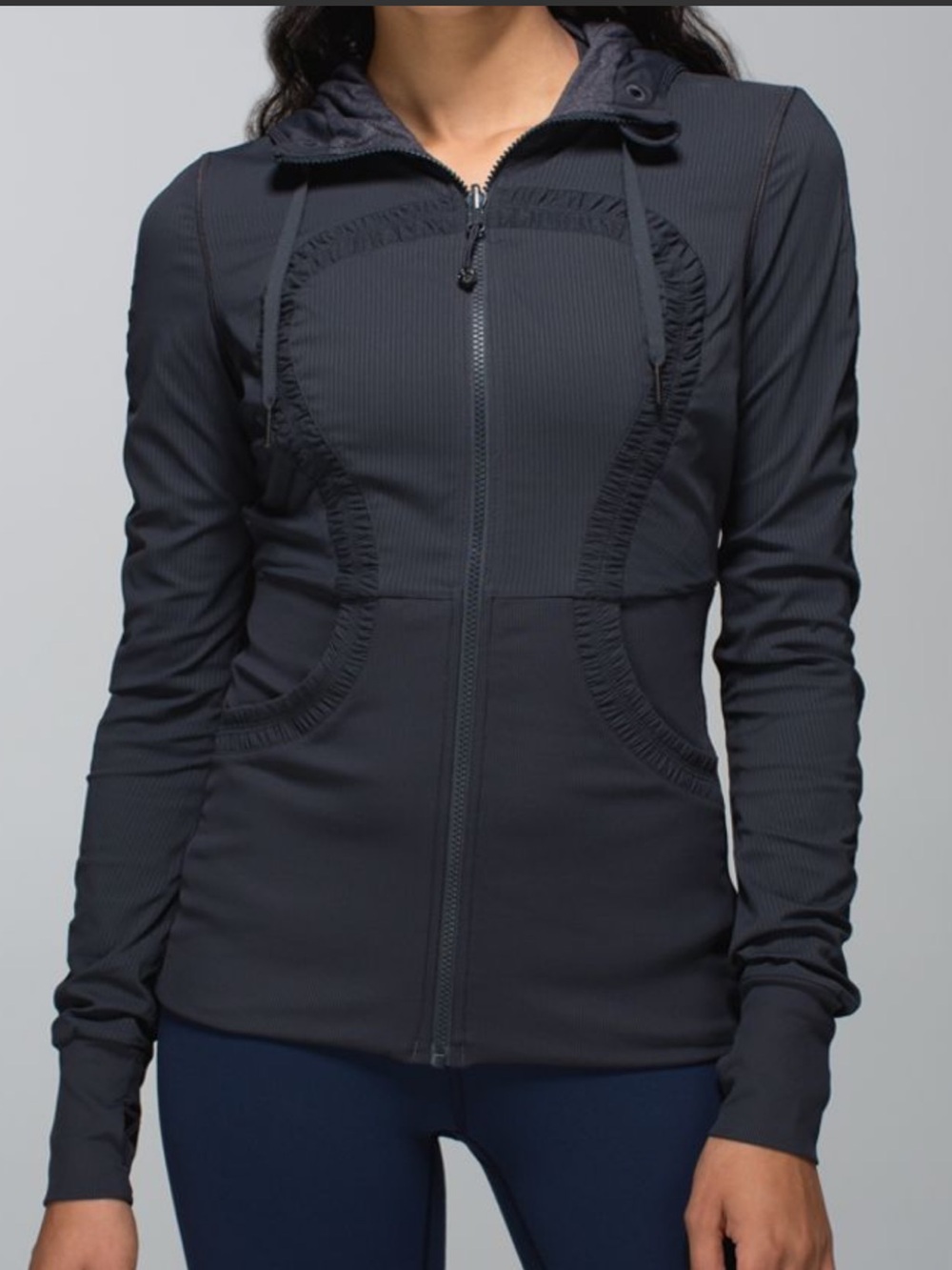 Lululemon Dance Studio Reversible Jacket Size: 8 in Black and Deep Coal